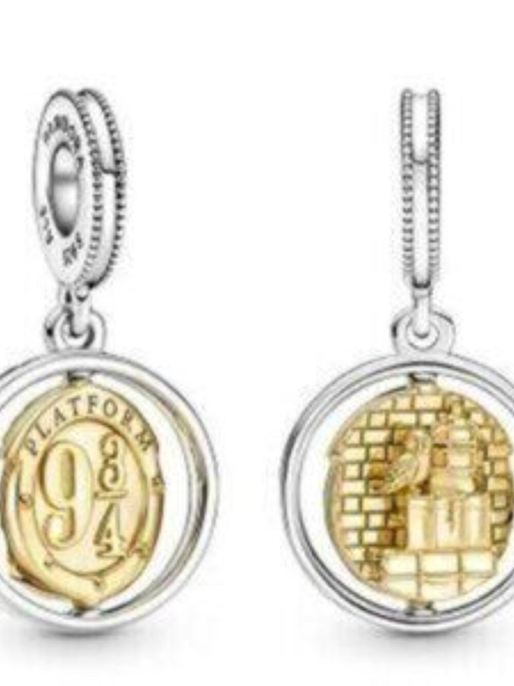 Pandora Two-Tone Platform 9 3/4 Dangle Charm - Gold & Silver